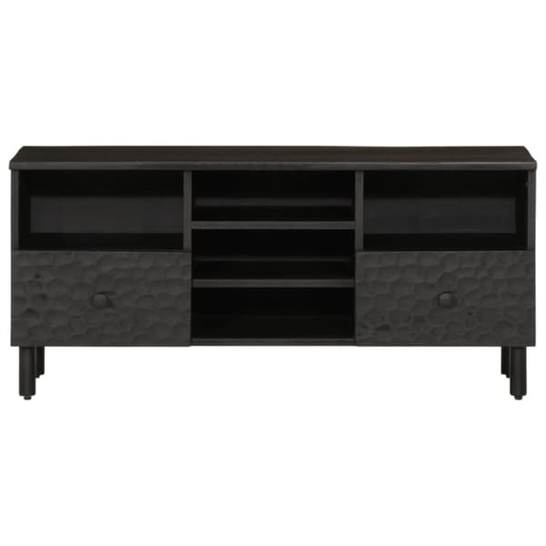 vidaXL TV-benk svart 100x33x46 cm heltre mango