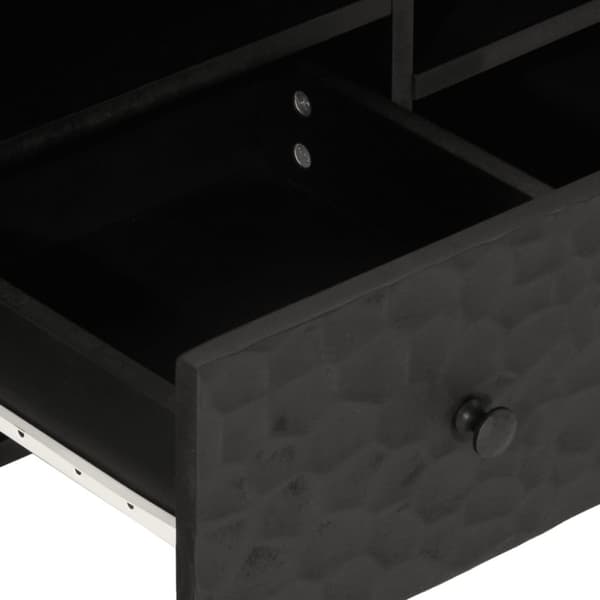 vidaXL TV-benk svart 100x33x46 cm heltre mango