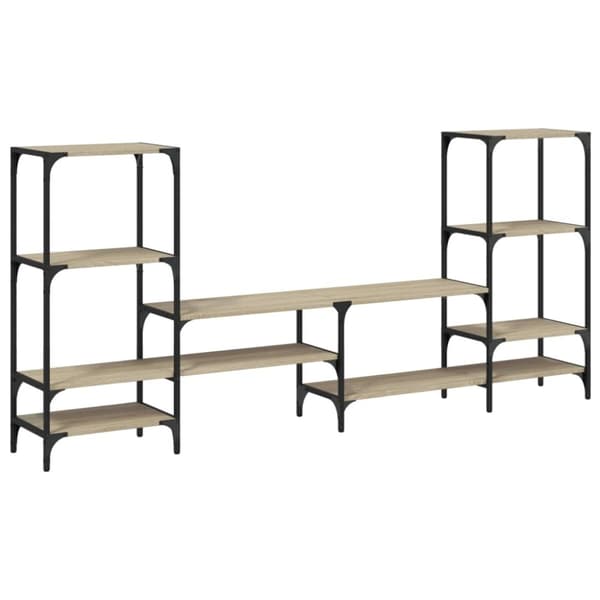 vidaXL TV-benk sonoma eik 206,5x28,5x95 cm konstruert tre