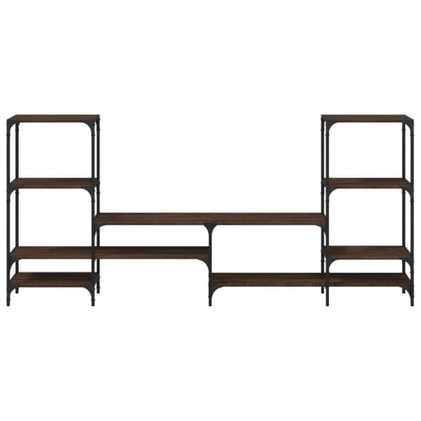 vidaXL TV-benk brun eik 206,5x28,5x95 cm konstruert tre