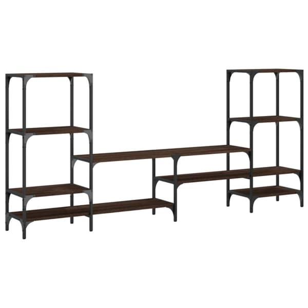 vidaXL TV-benk brun eik 206,5x28,5x95 cm konstruert tre