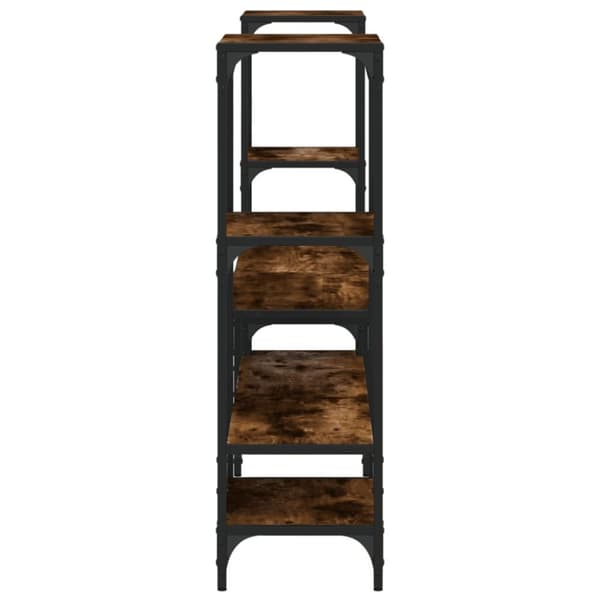 vidaXL tv-bord 206,5x28,5x95 cm konstrueret træ røget egetræsfarve