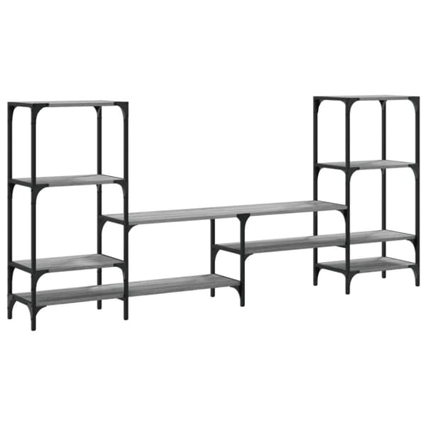 vidaXL TV-benk grå sonoma 206,5x28,5x95 cm konstruert tre