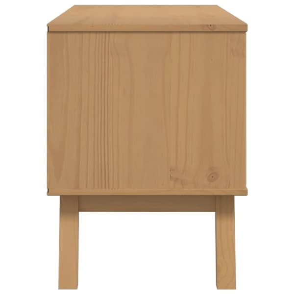 vidaXL TV-taso OLDEN valkoinen ja ruskea 114x43x57 cm täysi mänty