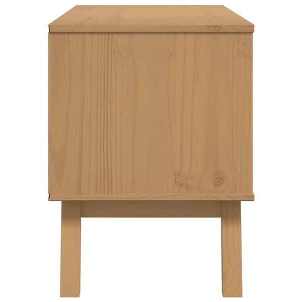 vidaXL TV-benk OLDEN grå og brun 114x43x57 cm heltre furu