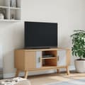Miniatyrbilde 2 av 11: vidaXL TV-benk OLDEN grå og brun 114x43x57 cm heltre furu