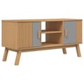Miniatyrbilde 1 av 11: vidaXL TV-benk OLDEN grå og brun 114x43x57 cm heltre furu