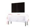 Miniatyrbillede 2 af 7: TV -skab i hvidt Matt med ben i sort, A: B: 100 cm, H: 52 cm, T: 32 cm