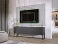 Miniatyrbillede 5 af 7: TV -skab i antracit med ben i sort, A: B: 140 cm, H: 52 cm, T: 32 cm