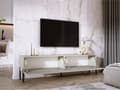 Miniatyrbillede 4 af 7: TV -kabinet i cashmere med ben i sort, A: B: 170 cm, H: 52 cm, T: 32 cm