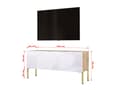 Miniatyrbild 2 av 5: TV -skåp i Wotan Oak/White High Gloss med benen i guld, A: B: 100 cm, H: 52 cm, T: 32 cm