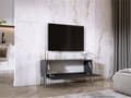 Miniatyrbillede 3 af 7: TV -skab i antracit med ben i krom, A: B: 100 cm, H: 52 cm, T: 32 cm