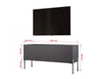 Miniatyrbillede 2 af 7: TV -skab i antracit med ben i krom, A: B: 100 cm, H: 52 cm, T: 32 cm