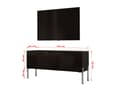 Miniatyrbillede 2 af 5: TV -skab i sort Matt med ben i Chrome, A: B: 100 cm, H: 52 cm, T: 32 cm