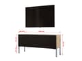 Miniatyrbillede 3 af 7: TV -skab i Wotan Oak/Black Matt med ben i krom, A: B: 100 cm, H: 52 cm, T: 32 cm