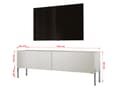Miniatyrbillede 3 af 7: TV -kabinet i cashmere med ben i krom, A: B: 140 cm, H: 52 cm, T: 32 cm