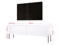 Miniatyrbild 3 av 7: TV -skåp i vitt matt med ben i Chrome, A: B: 140 cm, H: 52 cm, T: 32 cm
