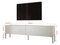 Miniatyrbild 3 av 7: TV -skåpet i kashmir med benen i Chrome, A: B: 170 cm, H: 52 cm, T: 32 cm