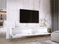 Miniatyrbillede 4 af 7: TV -skab i hvidt Matt med ben i Chrome, A: B: 170 cm, H: 52 cm, T: 32 cm