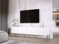 Miniatyrbillede 2 af 7: TV -skab i hvidt Matt med ben i Chrome, A: B: 170 cm, H: 52 cm, T: 32 cm