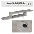 Miniatyrbillede 4 af 10: Rootz TV Wall Cabinet - Lowboard - Hanging Board - TV Cabinet - Console Chipboard - Cement - Grey - 152.4 x 29.8 x 21 cm