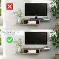 Miniatyrbillede 5 af 10: Rootz TV Wall Cabinet - Lowboard - Hanging Board - TV Cabinet - Console Chipboard - Cement - Grey - 152.4 x 29.8 x 21 cm