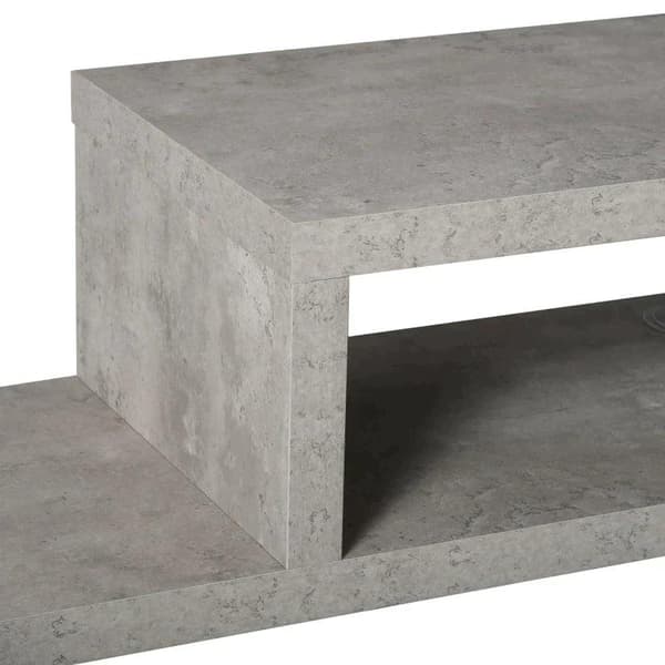Rootz TV Wall Cabinet - Lowboard - Hanging Board - TV Cabinet - Console Chipboard - Cement - Grey - 152.4 x 29.8 x 21 cm