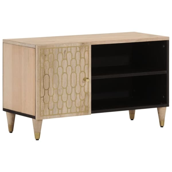 vidaXL TV-benk 80x31x46 cm heltre mango