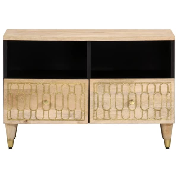 vidaXL TV-benk 70x33x46 cm heltre mango