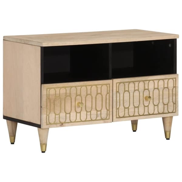 vidaXL tv-bord 70x33x46 cm massivt mangotræ