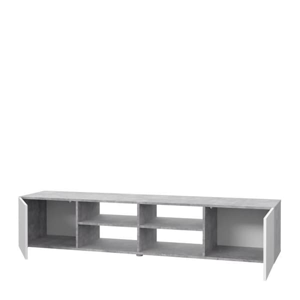PILVI TV-skåp - Vit och lätt betong - B 180 x D 42 x H 37 cm