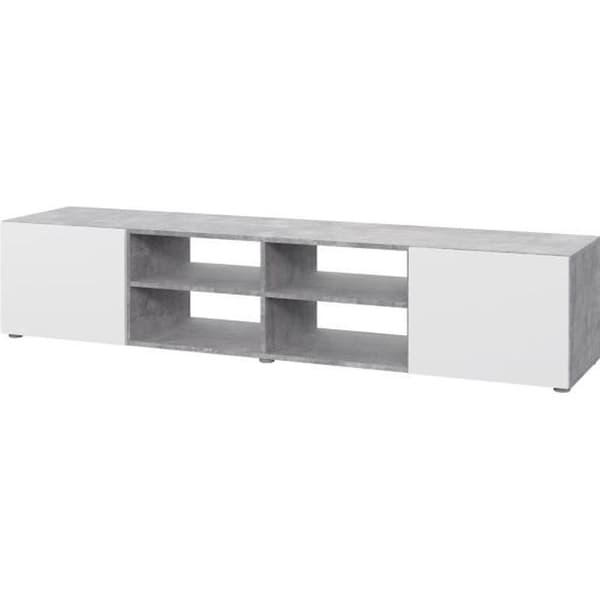 PILVI TV-skåp - Vit och lätt betong - B 180 x D 42 x H 37 cm