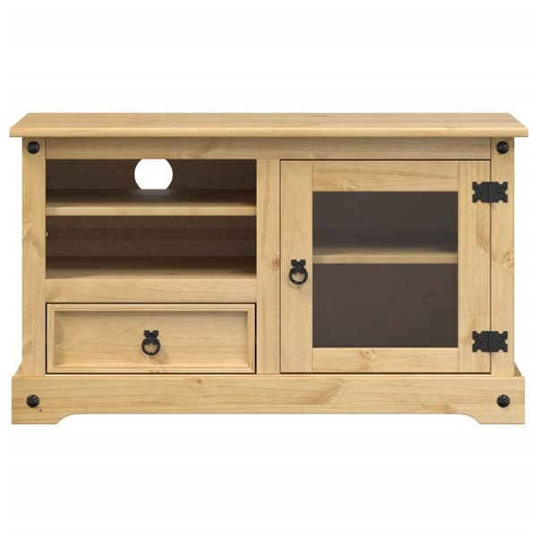 vidaXL TV-benk Corona 100x45x58 cm heltre furu