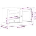 Miniatyrbilde 8 av 10: vidaXL TV-benk Corona 100x45x58 cm heltre furu