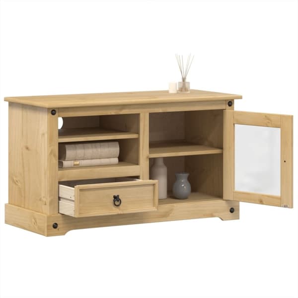 vidaXL TV-benk Corona 100x45x58 cm heltre furu