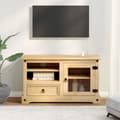 Miniatyrbilde 2 av 10: vidaXL TV-benk Corona 100x45x58 cm heltre furu