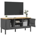 Pikkukuva 3 / 11: vidaXL TV-taso FLORO harmaa 114x43x55 cm täysi mänty