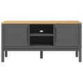 Pikkukuva 4 / 11: vidaXL TV-taso FLORO harmaa 114x43x55 cm täysi mänty