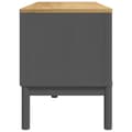 Pikkukuva 5 / 11: vidaXL TV-taso FLORO harmaa 114x43x55 cm täysi mänty