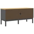 Pikkukuva 6 / 11: vidaXL TV-taso FLORO harmaa 114x43x55 cm täysi mänty