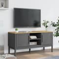 Pikkukuva 2 / 11: vidaXL TV-taso FLORO harmaa 114x43x55 cm täysi mänty