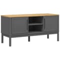 Pikkukuva 1 / 11: vidaXL TV-taso FLORO harmaa 114x43x55 cm täysi mänty