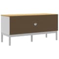 Miniatyrbild 6 av 11: vidaXL Tv-bänk FLORO vit 114x43x55 cm massiv furu
