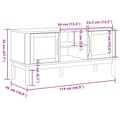 Miniatyrbild 9 av 11: vidaXL Tv-bänk FLORO vit 114x43x55 cm massiv furu
