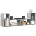 Miniatyrbilde 4 av 11: vidaXL TV-benker 2 stk betonggrå 75x30x50 cm konstruert tre
