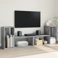 Miniatyrbilde 11 av 11: vidaXL TV-benker 2 stk betonggrå 75x30x50 cm konstruert tre