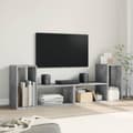 Miniatyrbilde 2 av 11: vidaXL TV-benker 2 stk betonggrå 75x30x50 cm konstruert tre