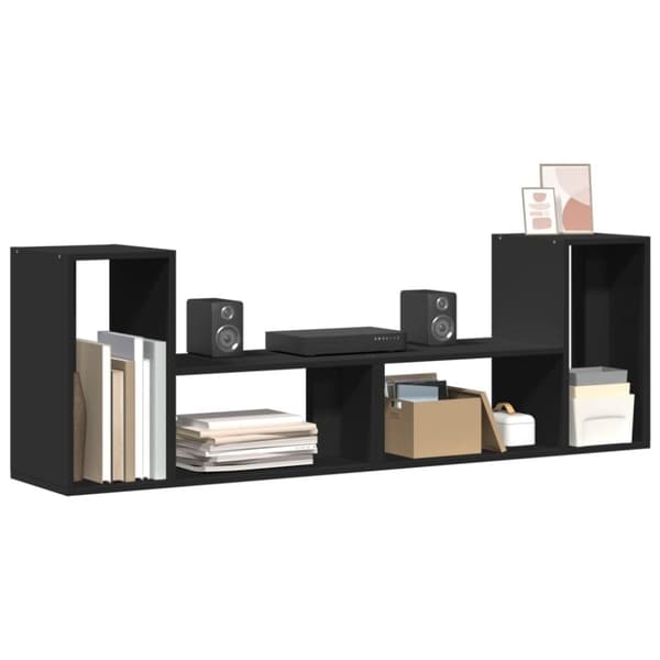 vidaXL TV-benker 2 stk svart 75x30x50 cm konstruert tre
