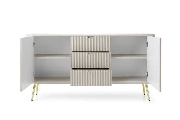 Kashmir kommode, ben: guld, D: L: 168 Cm, H: 87 Cm, D: 39 Cm