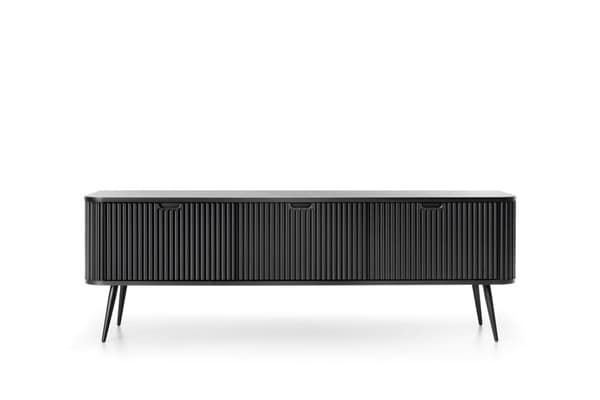 Sort Tv-skab, Ben: Sort, D: L: 168 Cm, H: 57 Cm, D: 39 Cm, Stuemøbler, Tv-stativ, Tv-bord